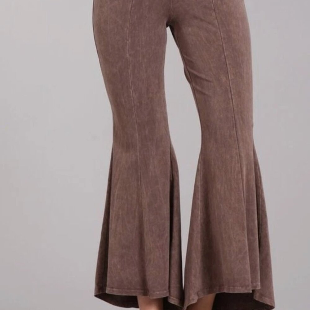 CHATOYANT Mineral Wash Cropped Flare SMALL